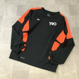 NIKE ナイキ T90 トータル90 vネック 長袖 ロングスリーブ ゲームシャツ メンズ Sサイズ ブラック サッカー フットサル