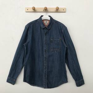 Timberland SLIM FIT ティンバーランド メンズ 猫目ボタン 長袖ダンガリーシャツ 美品 size M/L