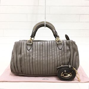 ☆美品・保存袋付☆miu miu MATELASSE プリーツスタッズ 2way