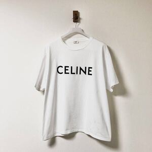 国内正規品 CELINE ロゴTシャツ XXL オーバーサイズ カットソー 白 エディスリマン セリーヌ ハイブランド