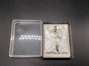 4373■　オーストラリアン オパール AUSTRALIAN OPAL ブローチ 本物オーストラリア製ピンバッジ ヴィンテージ アンティーク ジュエリー