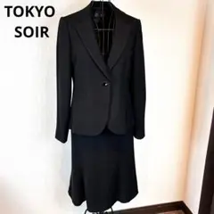 ★TOKYO SOIR★東京ソワール★M★黒スカートスーツ★礼服★美品★素敵★