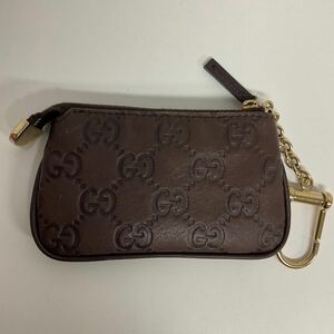 D543-60◆ GUCCI／グッチ 233183・496334 レザー キーリング付き コインケース 