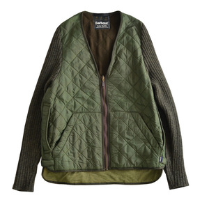 バブアー Barbour　 POLARQUILT COMBINATION　メンズ Lサイズ　キルティング×ニット　インナージャケット　美品