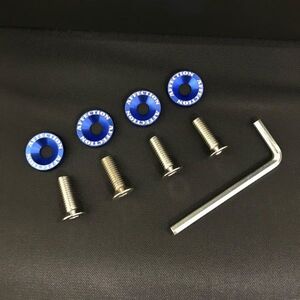 【送料無料】 ナンバーボルト/ナンバープレートボルト/盗難防止 汎用 青/blue/ブルー ALTO/アルト Lapin/ラパン SPACIA/スペーシア