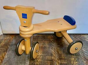 【No.408】BorneLund ボーネルンド 木製バイク 三輪車 玩具 子供用 おもちゃ 現状品