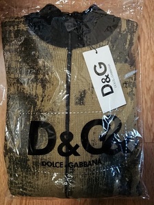 新品◆Dolce&Gabbana/ドルチェ＆ガッバーナ ドルガバ D＆G◆刺繍ロゴ入りジップニット