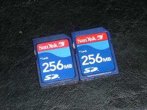 動作保証！SanDisk ＳＤカード 256MB 2枚セット