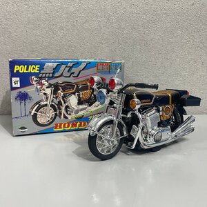 【31】昭和レトロ ブリキ玩具 HONDA CB750 黒バイ POLICE 警察 バイク 精密 堅牢 状態不明 現状品