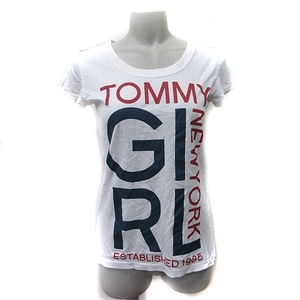 トミーガール tommy girl Tシャツ カットソー 半袖 XS 白 ホワイト /YI レディース