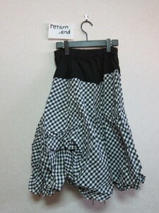 OLIVE des OLIVE スカート チェック #1420201201 ブラック オリーブデオリーブ