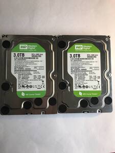 ②Western Digital/ウエスタンデジタル　3.5インチ　SATA　HDD　ハードディスクWD30EZRX　　3TB　 2台