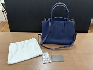 美品　FURLA　フルラ　2WAY　ハンドバッグ　ショルダーバッグ　898284　716　ネイビー　(M8991)