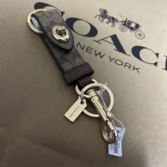 期間限定off新品COACHトリガースナップバックチャームキーリングシグネチャー