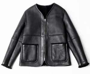 新品 Ron Herman MOUTON LETHER JACKET size M《ロンハーマン》専用ガーメント付属 ムートン レザー ジャケット