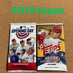 2018 topps opening day update pack 2パックセット　 大谷翔平 shohei ohtani MLB RC ルーキー　 Auto 直筆サイン？未開封　限定6セット　