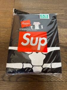 【新品】Supreme Hanes Bones Thermal Crew (1 Pack) / Black / XL