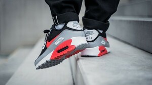 G25【特価/Used/入手困難】NIKE AIR MAX 90 ESSENTIAL WOLF GREY/BRIGHT CRIMSON/Jordan sb force atmos AIRMAX dunk acg supreme 1 95 97