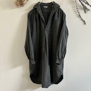 smock スモック美品プルオーバーシャツグレー系【36】 アート　ウール