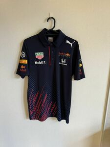 F1　PUMA プーマ　HONDA ホンダ REDBULL レッドブル　レーシング　ポロシャツ 半袖ポロシャツ ネイビー Sサイズ