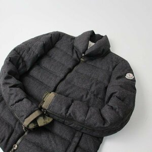 MONCLER モンクレール sacai サカイ SEORI 袖フリル ウールダウンジャケット 1/チャコール ブルゾン ワッペン【2400013271257】