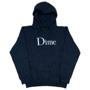 Dime mtl Classic ダイム フロントプリント プルオーバーパーカー（ネイビー）(L) [並行輸入品]