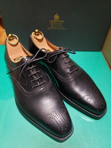 【極美品】CROCKETT&JONES　DOVER　ドーバー　ブラック　メダリオントゥ　6.5E