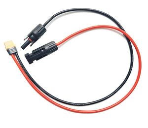 XT60-MC4充電ケーブル 50cm 12AWG ソーラーパネル ポータブル電源用XT60ポート 太陽光発電