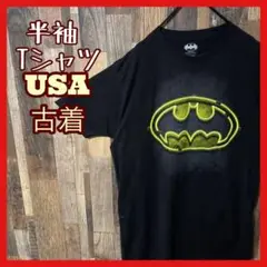 バットマン 映画 アメコミ L メンズ ブラック USA古着 半袖 Tシャツ