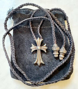 ■90’s ヴィンテージ CHROME HEARTS 極美品 C.H. Cross Pendant with Bolo Tips クロムハーツ クロス ペンダント チョーカー