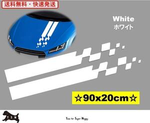 T.S.H 車デカール　【白・９０ｘ２０ｃｍ】カッティングシート