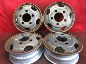 スチール ホイール 4本 マイクロバス 旧型 40系 50系 トヨタ コースター TOPY DFTA 17.5×6.00 120 9TCR 5穴◆4743H-L5