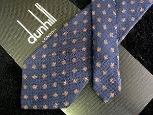 ♪今週の特売980円～♪2164♪状態並品【dunhill】ダンヒル【花 デザイン dロゴ 柄】ネクタイ♪