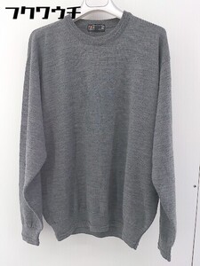 ◇ DAKS ダックス 長袖 ニット セーター サイズL グレー系 メンズ