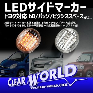 ●トヨタ ｂB/パッソ/●ダイハツ ミラココア/ブーン●SUBARU デックス(DEX)他 LEDサイドマーカー ◆即納◆SMT-05L