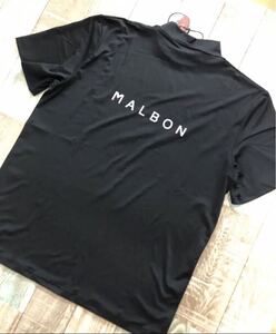 M マルボンゴルフ MALBON GOLF 　シャツ　モックネック　半袖　ブラック