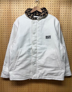 WACKO MARIA ワコマリア レオパードボア デッキジャケット OFF WHITE Lサイズ