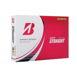 【新品未開封】BRIDGESTONE ブリヂストン ゴルフボール SUPER STRAIGHT PEARL WHITE 1ダース（12球入り）日本正規品