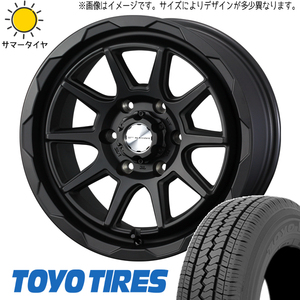 145/80R12 サマータイヤホイールセット ハイゼットジャンボ etc (TOYO V02E & MUDVANCE06 4穴 100)