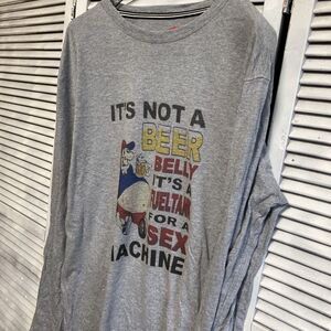 AUSF 1スタ グレー エロ Tシャツ 長袖 ロンT おじさん ビール セックス ネタ 90s 00s ビンテージ 古着 ベール 卸 仕入れ kg