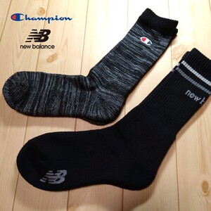 Champion チャンピオン New Balance ニューバランス　靴下 ソックス　２足　　黒