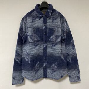 新品 未使用品 定価 68200円 RRL ダブルニット ジャガード オーバー シャツ S ポリ ウール フリース double RL Ralph Laurenラルフローレン