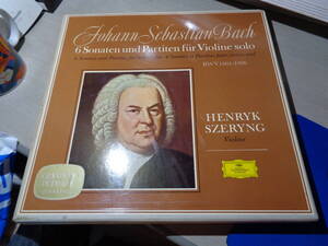 シェリング,HENRYK SZERYNG/BACH:6 SONATEN UND PARTITEN FUR VIOLINE SOLO(MADE IN GERMANY/DGG:2709 028 TULIP STEREO NM 3LP BOX SET