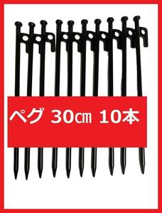 【匿名配送】スチールペグ 30㎝ 10本 強風時も安心　安定感抜群！3-1