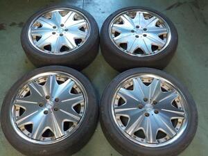 WORK １９インチアルミホイール　19Ｘ8Ｊ+58　ＰＣＤ114.3　５穴　ハブ径72ｍｍ　タイヤ交換必要【個人宅宛発送不可】【引取歓迎】