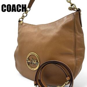 1円〜【美品】COACH 　F31400　エル ホーボー　２WAYショルダーバッグ