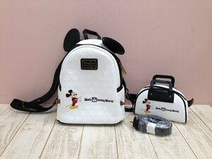 ◇ディズニー WDW Loungefly ラウンジフライ ミッキーマウス リュックサック バックパック ボディバッグ 2点 8L61 【80】