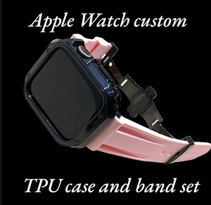 アップル用バンド ラバーベルト Apple Watch カバー　ケース メンズ　レディース38 40 41 42 44 45 49aj