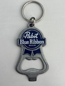 希少　パブストブルーリボン　キーホルダ　Pabst BLUE ribbon ビンテージ　 キーチェーン　アンティーク