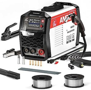 ■送料無料■ANDELI 半自動溶接機 120AノンガスMIG/アーク溶接/lift TIG 100V/200V兼用 インバーター直流溶接機